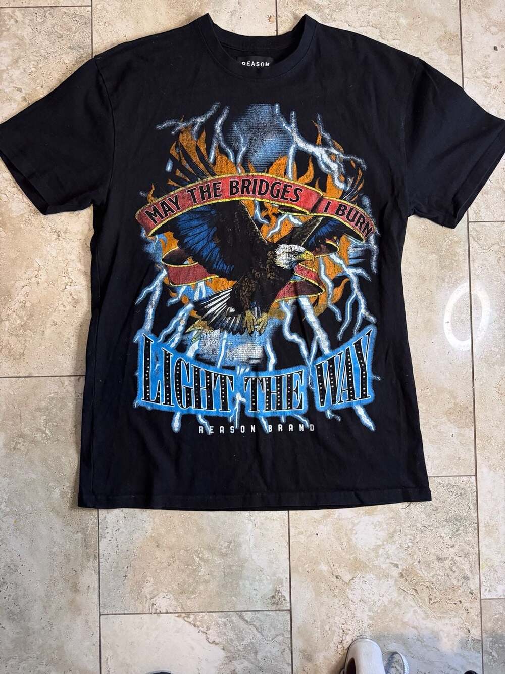 Reason Light The Way Men's Black Graphic Tee